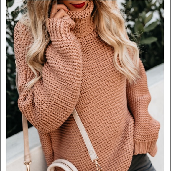 Caramel Hue Chunky Knit Sweater - Picture 4 of 8